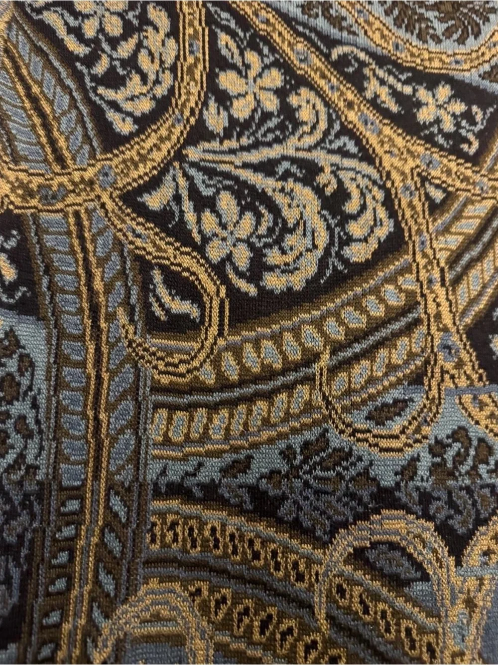 Peruvian Connection Kashmiri Long-Sleeve Paisley Sheath Dress Medium Pima Cotton